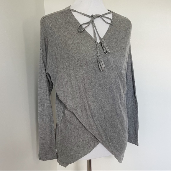 WHITE HOUSE BLACK MARKET Cashmere Faux Wrap Blouse - Picture 2 of 9